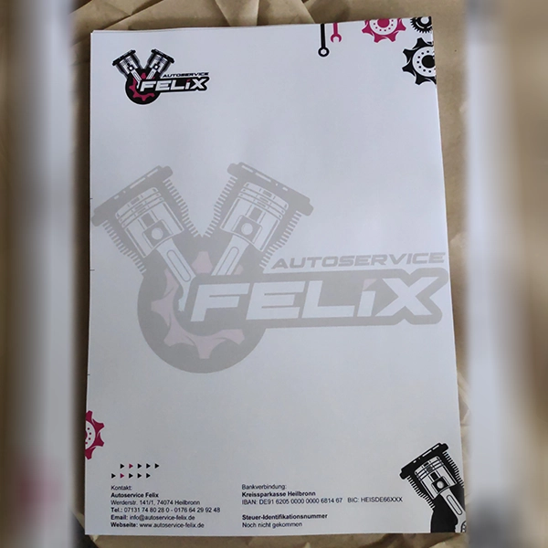 Individuelles Briefpapier und Notizblöcke mit Firmen-Branding von General Werbung Services