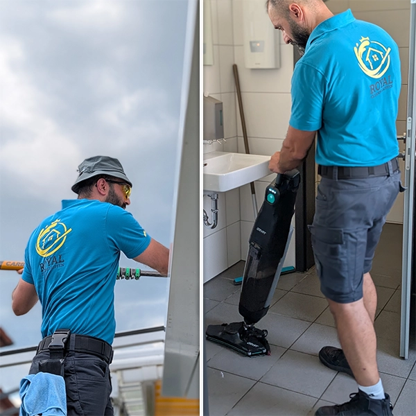 Strapazierfähige Berufsbekleidung und bedruckte Poloshirts für Reinigungsteams von General Werbung Services