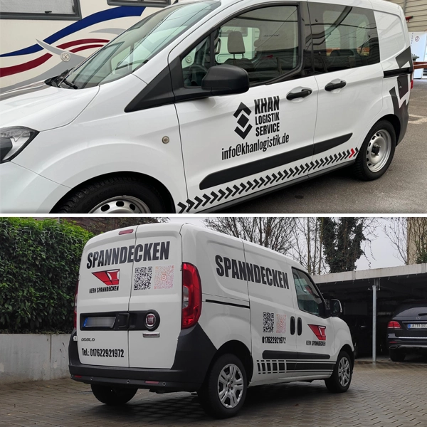 Langlebige Transporterbeschriftung und Fahrzeugwerbung für Handwerksbetriebe von General Werbung Services
