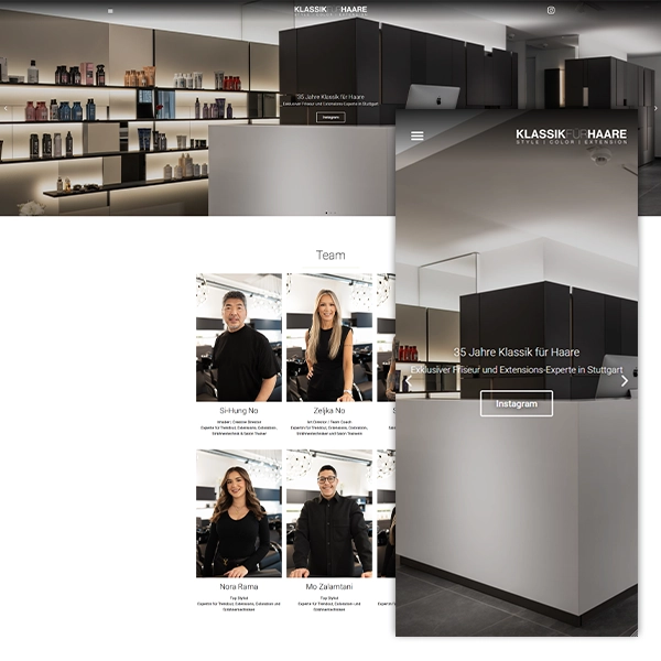 Modernes Homepage-Design und Website-Erstellung für Friseure und Dienstleister von General Werbung Services