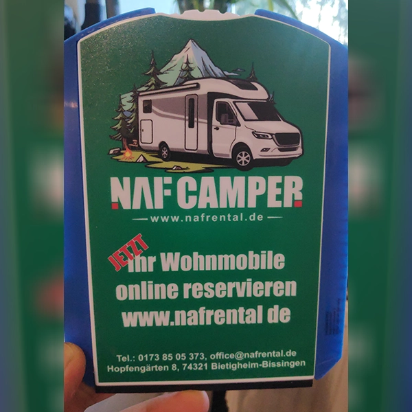 Individuell bedruckter Tischaufsteller als Werbeartikel und Kundengeschenk von General Werbung Services