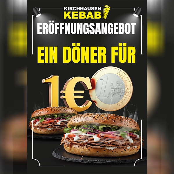 Großformatige Werbeplakate und Aktionsposter für Neueröffnungen gedruckt von General Werbung Services